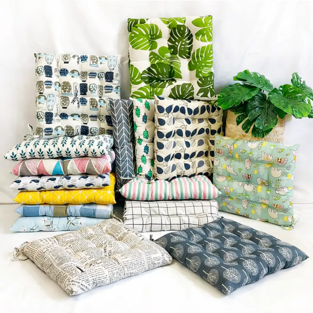 Nệm ngồi bệt 15 Nệm ngồi bệt vải linen tạo cho không gian trở nên sang trọng