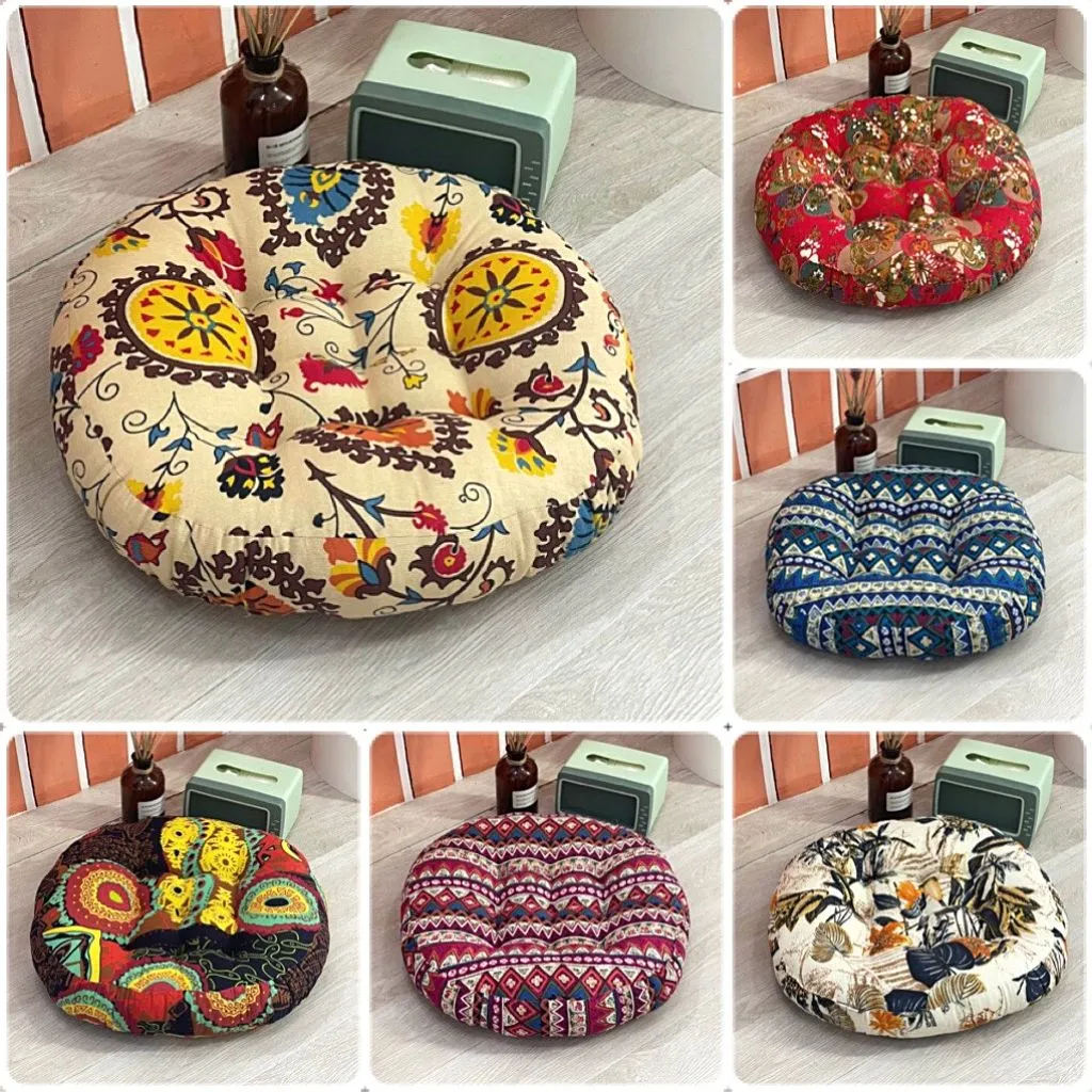 Nệm ngồi bệt 10 Nệm ngồi bệt họa tiết vintage với nhiều màu sắc