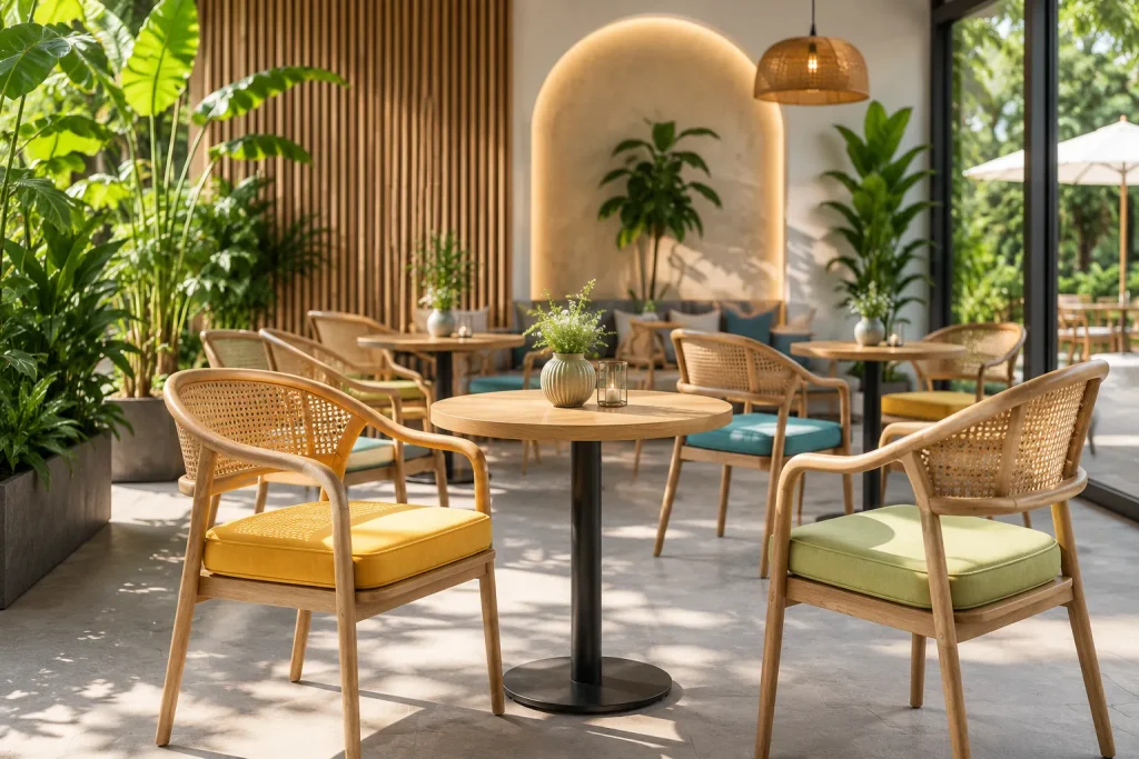 Nệm Ghế Cao Su Bền Đẹp Cho Quán Cafe, Resort, Homestay 7 Mẫu nệm ghế cao su hiện đại dành cho quán cafe.
