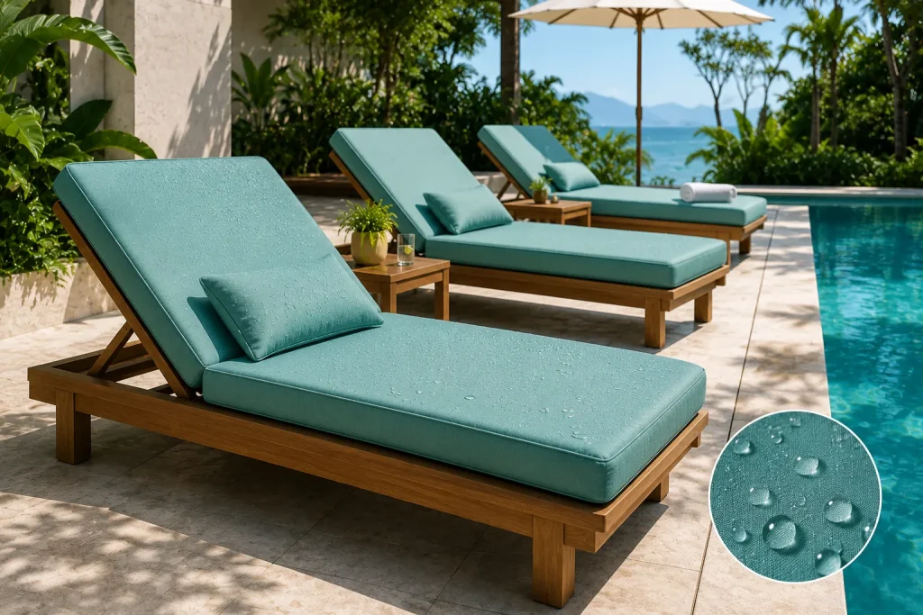 Nệm Ghế Cao Su Bền Đẹp Cho Quán Cafe, Resort, Homestay 8 Nệm ghế cao su outdoor phù hợp cho resort và hồ bơi.