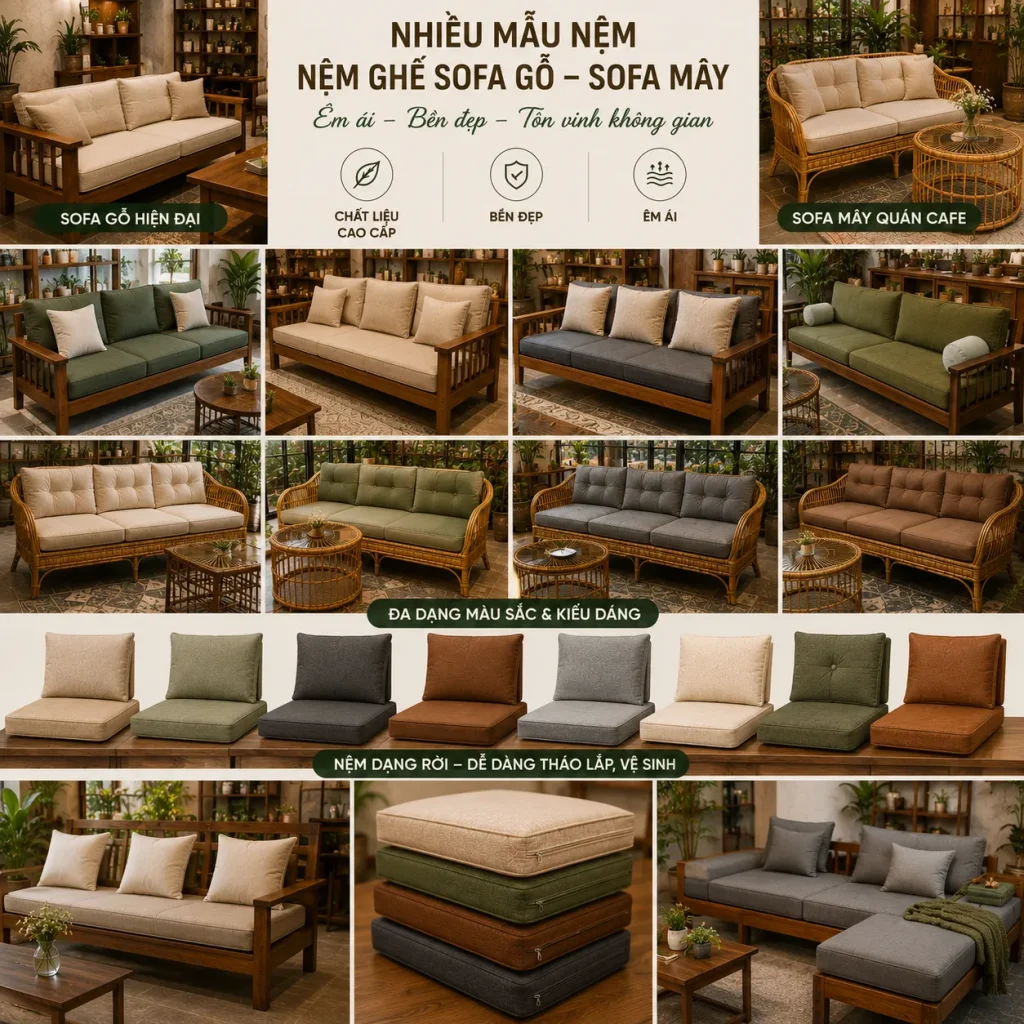 Liên hệ Nemngoi.vn để đặt may nệm ghế sofa gỗ – sofa mây phù hợp với không gian của bạn.