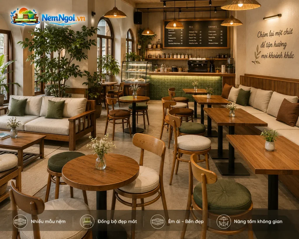 Xưởng May Nệm Ngồi Cafe Tại TPHCM 1 nemngoi cafe
