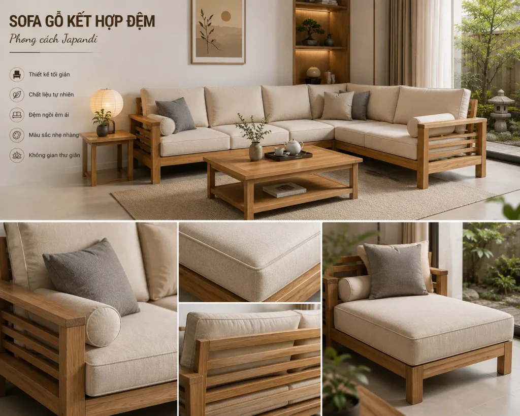 Sự kết hợp hài hòa giữa màu sắc đệm ngồi và nội thất tạo nên tổng thể sang trọng.