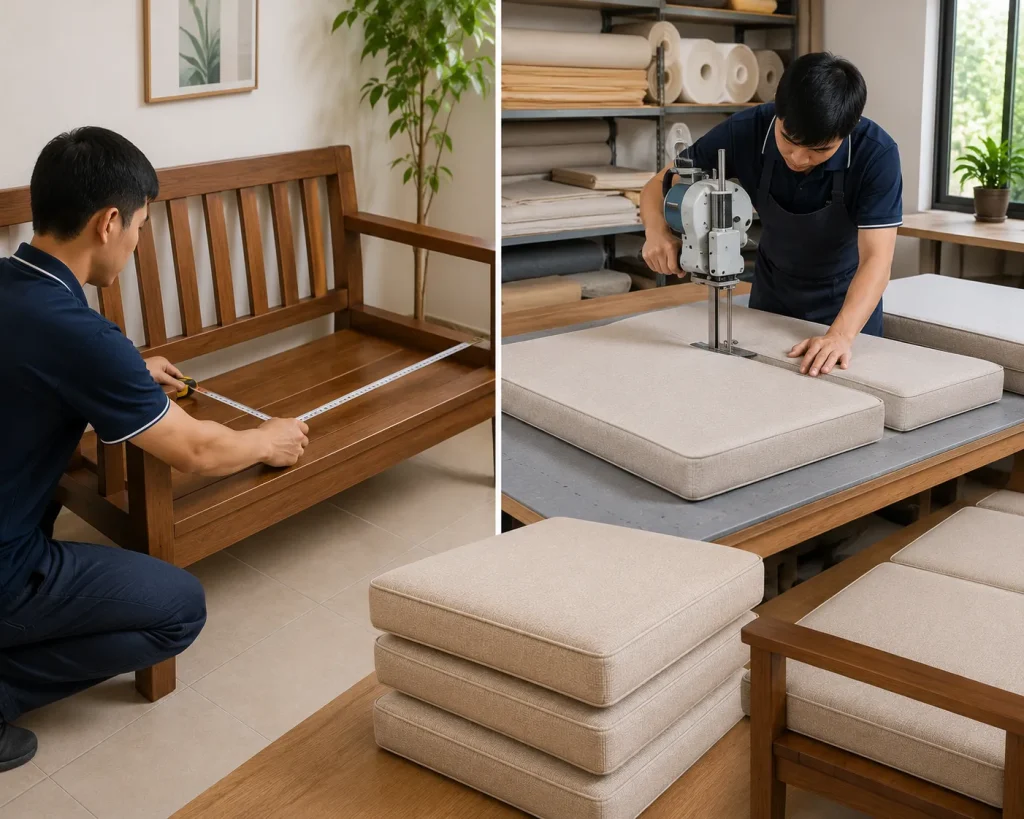 Nệm Ngồi Không Xẹp Lún Theo Kích Thước Giá Tận Xưởng 11 Nemngoi.vn nhận sản xuất nệm ngồi không xẹp lún theo mọi kích thước yêu cầu.