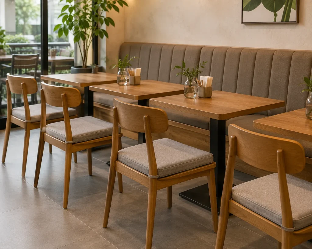 Nệm Ngồi Không Xẹp Lún Theo Kích Thước Giá Tận Xưởng 10 Nệm ghế cafe, nhà hàng không xẹp lún