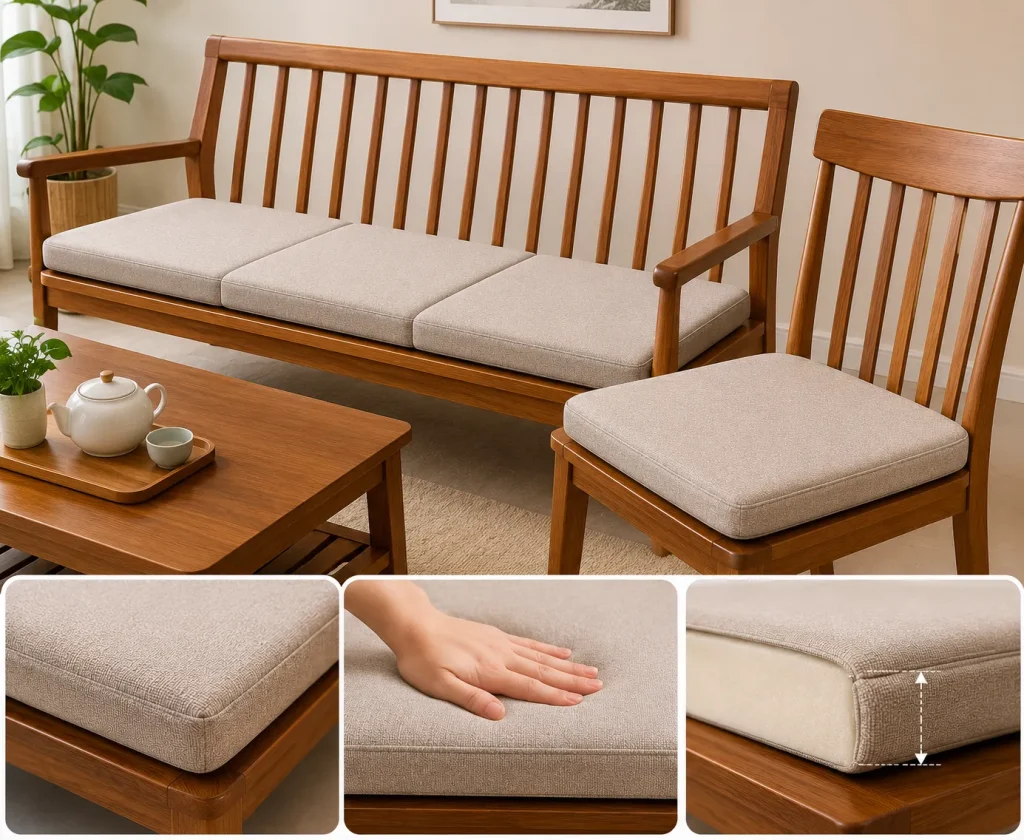 Nệm Ngồi Không Xẹp Lún Theo Kích Thước Giá Tận Xưởng 6 Nệm Lót Ghế Gỗ Không Xẹp Lún