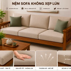 nệm ghế gỗ 16 nem sofa khong xep lun