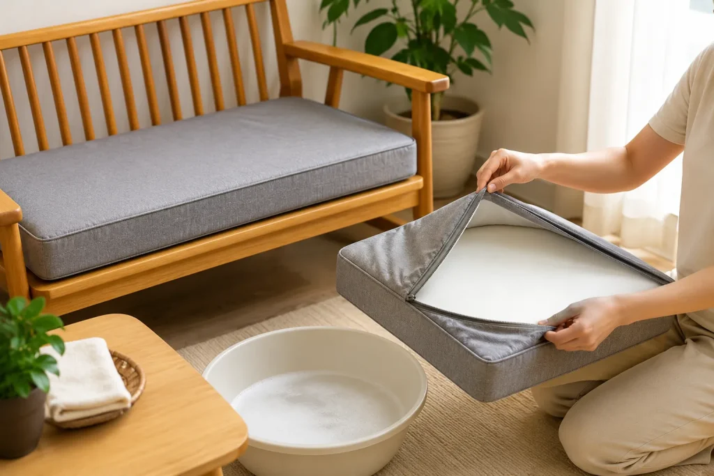 Nệm Ngồi Không Xẹp Lún Theo Kích Thước Giá Tận Xưởng 14 Vệ sinh định kỳ và bảo quản đúng cách giúp nệm ngồi không xẹp lún duy trì độ bền và vẻ đẹp theo thời gian.