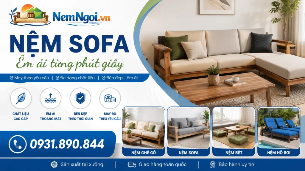 Nệm Sofa – Nâng Tầm Không Gian Sống Với Sự Êm Ái Và Sang Trọng 1 banner 3
