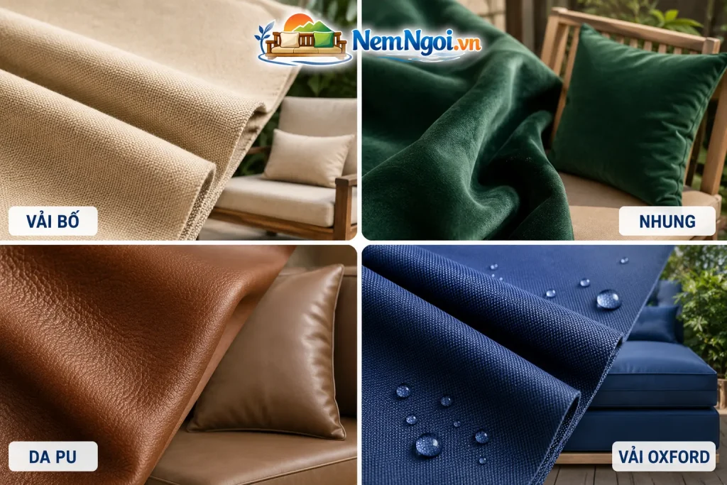 Những Mẫu Ghế Lười Được Ưa Chuộng Hiện Nay – Đẹp, Êm Ái, Phù Hợp Mọi Không Gian 11 Các chất liệu phổ biến dùng để may ghế lười hiện nay.