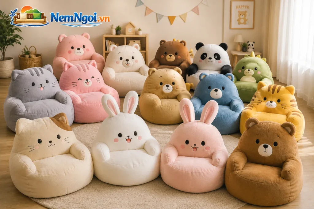 Những Mẫu Ghế Lười Được Ưa Chuộng Hiện Nay – Đẹp, Êm Ái, Phù Hợp Mọi Không Gian 8 Ghế lười hình thú đáng yêu giúp không gian phòng bé thêm sinh động.
