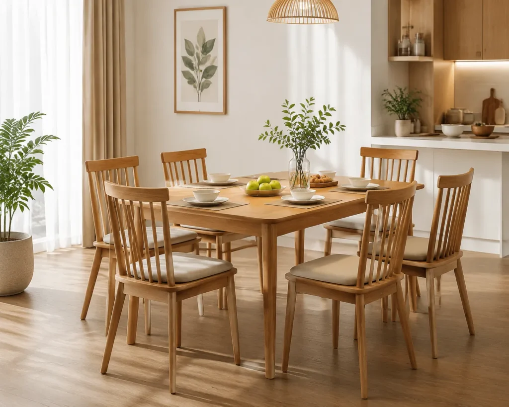 Nệm ghế gỗ giúp làm mới không gian nội thất