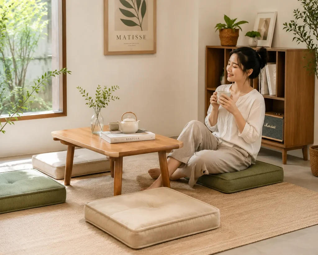 Nệm Ngồi Bệt Vuông Tại TPHCM Êm, Đẹp, Bền – May Theo Yêu Cầu 4 Nệm ngồi bệt vuông mang lại cảm giác êm ái khi sử dụng lâu