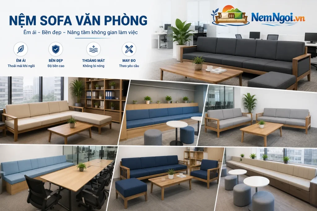 Nệm Sofa 30 Nệm sofa sử dụng cho văn phòng bền đẹp phù hợp với từng không gian