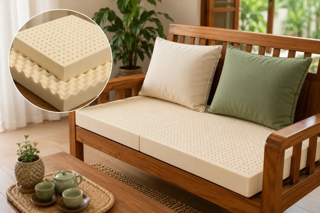 Nệm cao su mang đến khả năng đàn hồi và nâng đỡ tốt