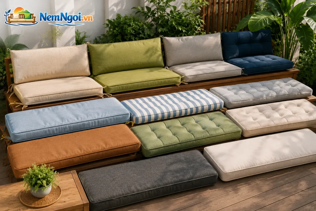Nệm Ghế Băng Dài Theo Kích Thước – Êm Ái, Đẹp, Giá Tốt 10 Các kiểu thiết kế nệm ghế băng dài phổ biến hiện nay