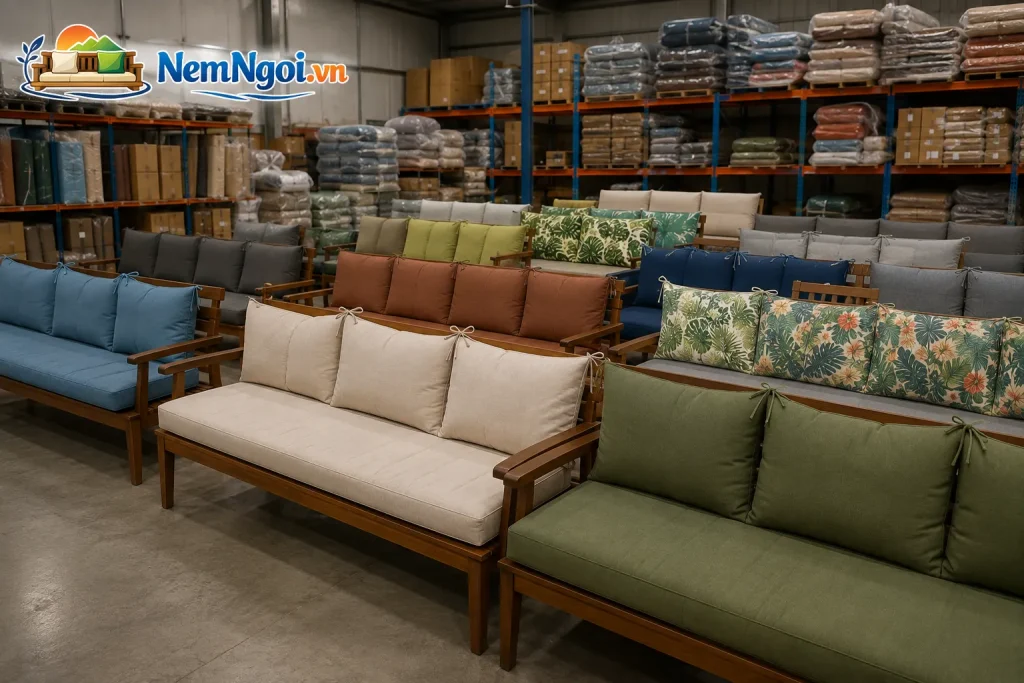 Nệm Ghế Băng Dài Theo Kích Thước – Êm Ái, Đẹp, Giá Tốt 2 Nệm ghế băng dài giúp tăng sự êm ái và tạo điểm nhấn cho không gian
